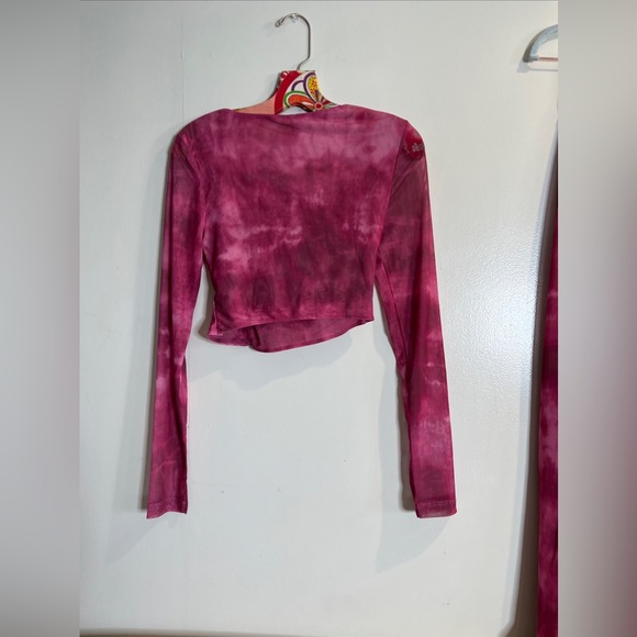 Free People Supernova Asymmetrical Ruched Mesh Tie Dyed top Skirt Set - Picture 9 of 9